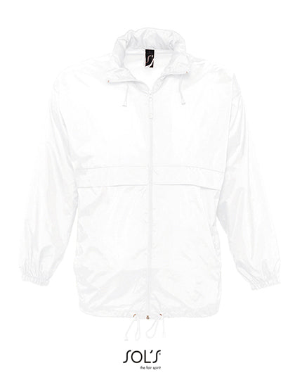 Unisex Windbreaker Surf Jacket in White, Größe XXL