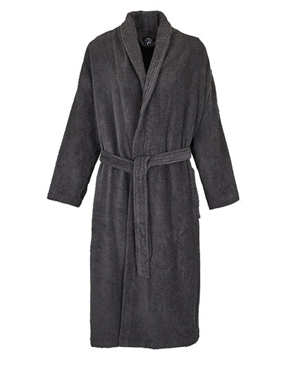Bathrobe Palace in Dark Grey (Solid), Größe L/XL