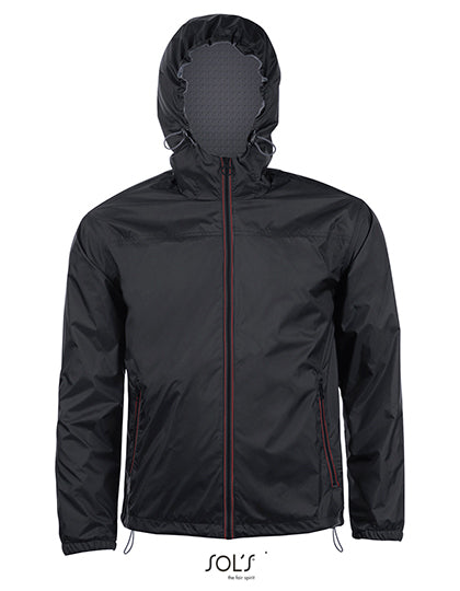Unisex Lined Windbreaker Skate Jacket in Black, Größe 3XL