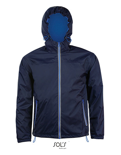 Unisex Lined Windbreaker Skate Jacket in Navy, Größe 3XL