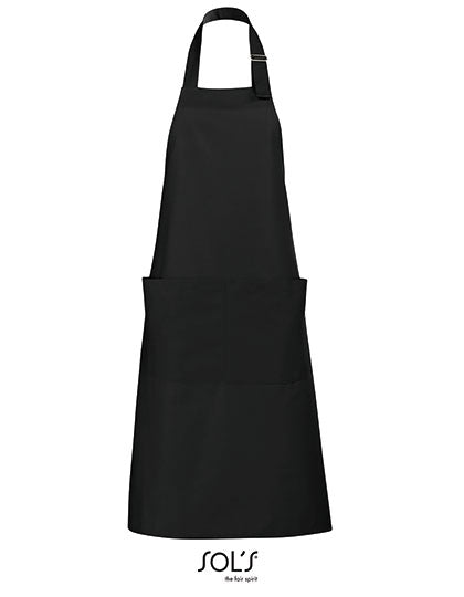 Long Apron Gala in Deep Black, Größe 75 x 90 cm
