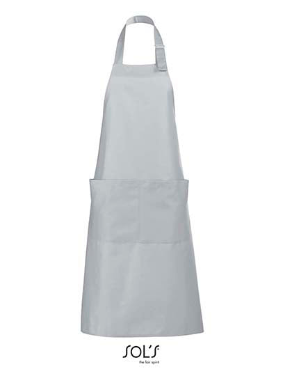 Long Apron Gala in Pure Grey, Größe 75 x 90 cm