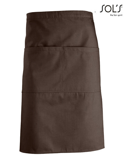 Medium Apron Greenwich in Chocolate, Größe 90 x 65 cm