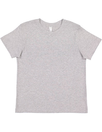 Youth Fine Jersey T-Shirt in Heather Grey, Größe XL (146-152cm)