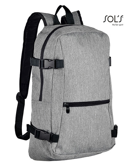 Backpack Wall Street in Grey Melange, Größe 12,5 x 29 x 45 cm