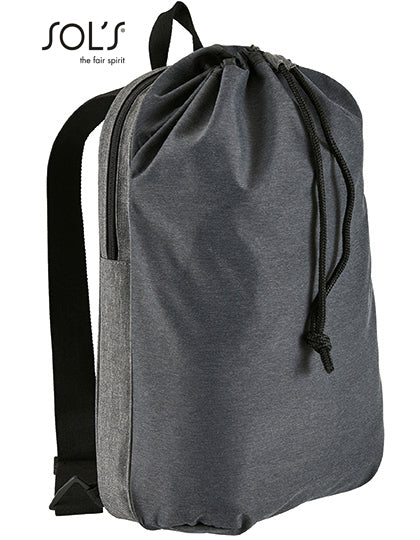 Dual Material Backpack Uptown in Charcoal Melange, Größe 30,5 x 51 x 15 cm