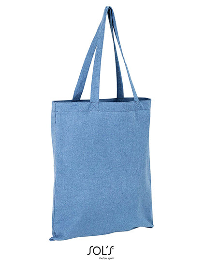 Awake Recycled Shopping Bag in Heather Blue, Größe 38 x 42 cm