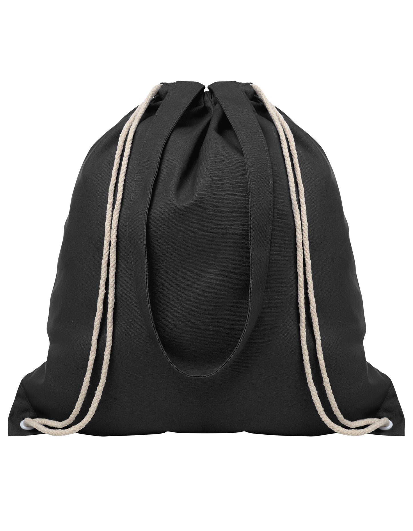 Drawstring Backpack With Handles Oslo in Black, Größe 38 x 42 cm