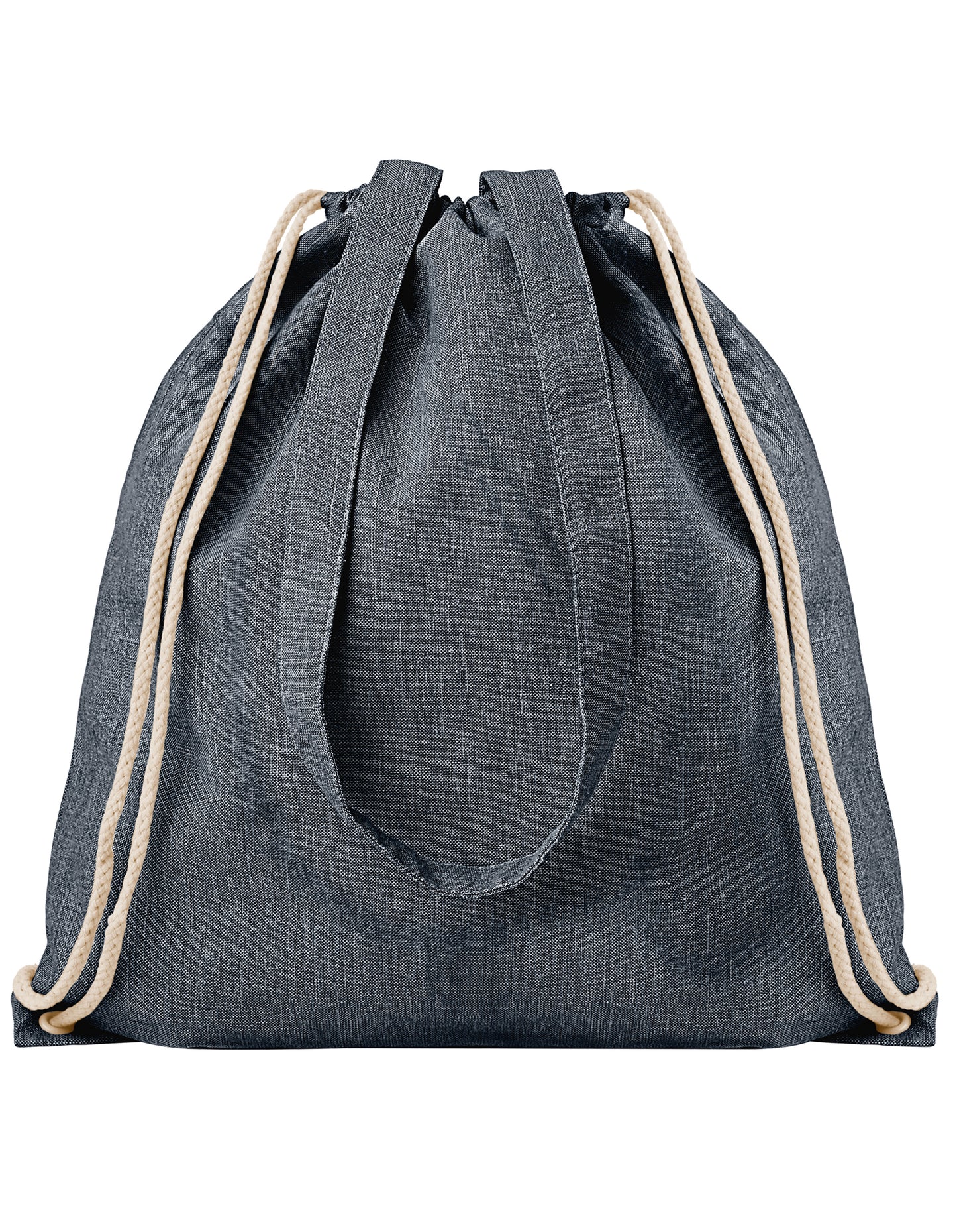 Drawstring Backpack With Handles Atlanta in Heather Denim, Größe 38 x 42 cm