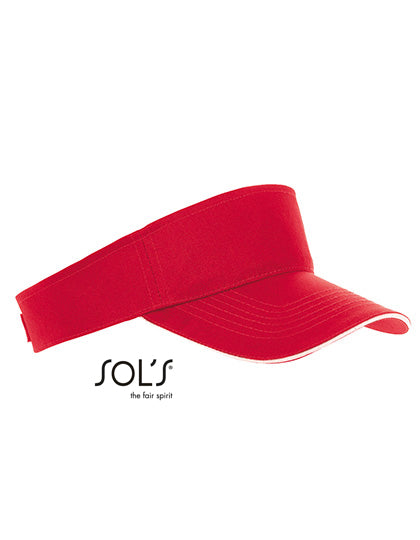 Unisex Visor Ace in Red, Größe One Size