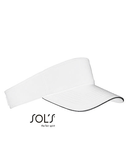 Unisex Visor Ace in White, Größe One Size
