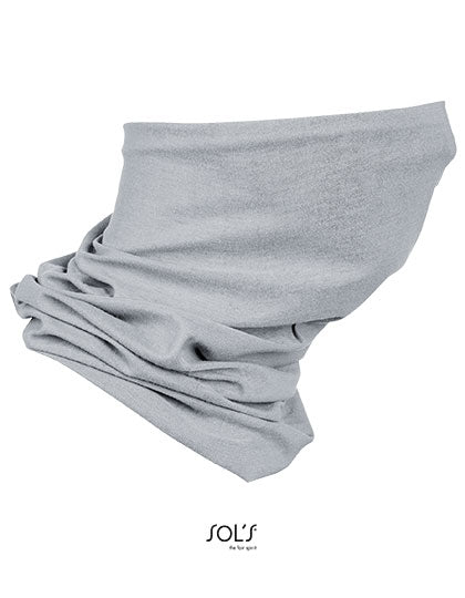 Multifunctional Neck Warmer Bolt in Pure Grey, Größe 25 x 50 cm