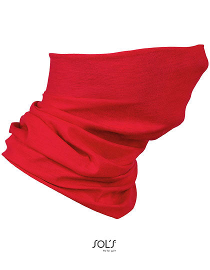 Multifunctional Neck Warmer Bolt in Red, Größe 25 x 50 cm