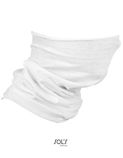 Multifunctional Neck Warmer Bolt in White, Größe 25 x 50 cm