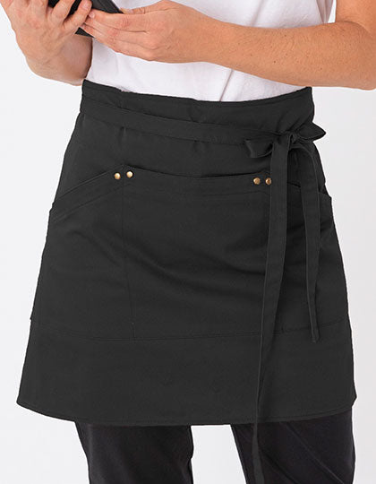 Utility Waist Apron in Black, Größe 91 x 45 cm