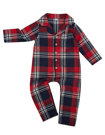 Tartan All In One in Red-Navy Check, Größe 24/36 months