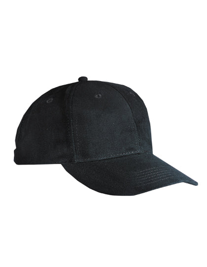 6-Panel Cap Laminated in Black, Größe One Size
