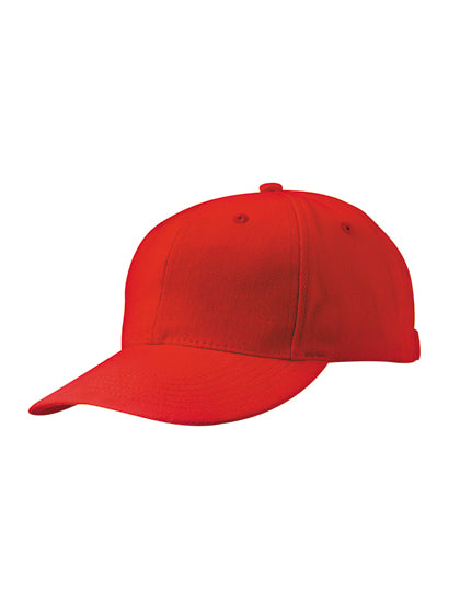 6-Panel Cap Laminated in Red, Größe One Size