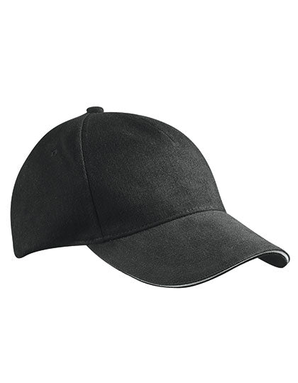 5 Panel Sandwich Cap in Black, Größe One Size