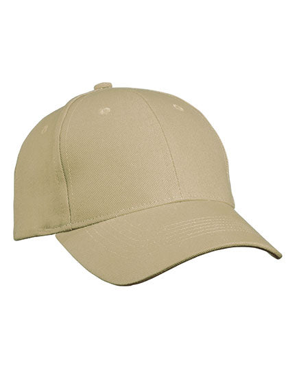 6 Panel Cap Heavy Cotton in Beige, Größe One Size