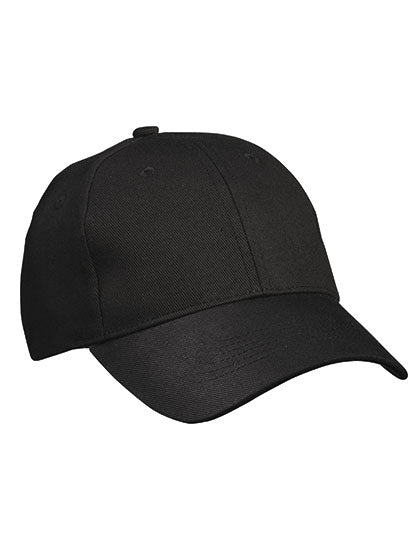 6 Panel Cap Heavy Cotton in Black, Größe One Size