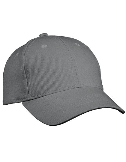 6 Panel Cap Heavy Cotton in Dark Grey, Größe One Size