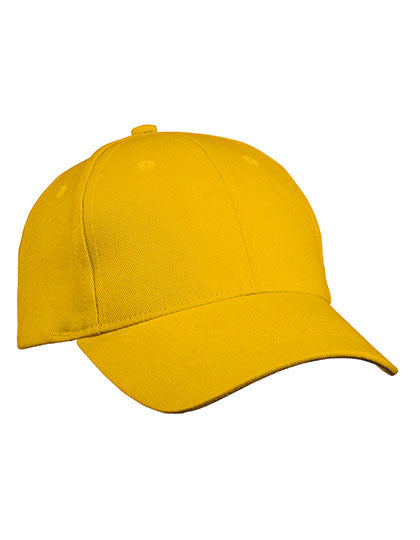 6 Panel Cap Heavy Cotton in Gold, Größe One Size