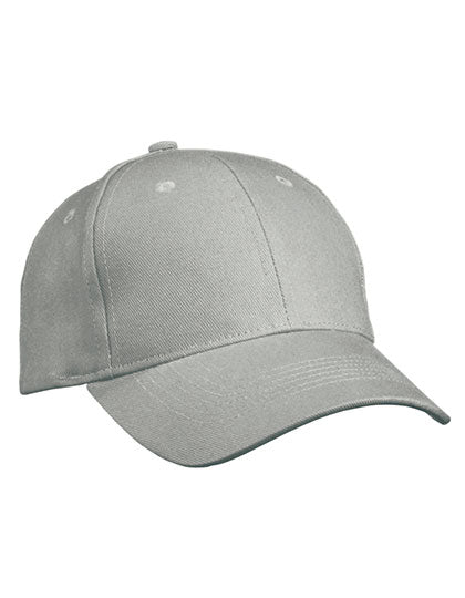 6 Panel Cap Heavy Cotton in Light Grey, Größe One Size