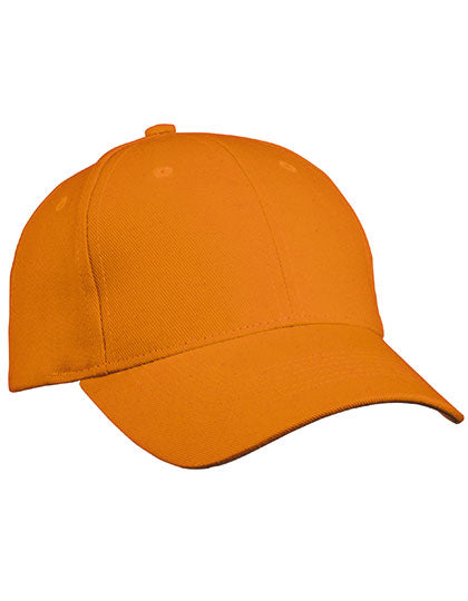 6 Panel Cap Heavy Cotton in Orange, Größe One Size