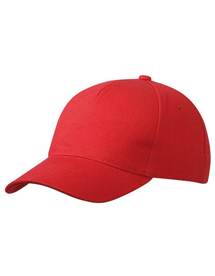 5 Panel Cap Heavy Cotton in Red, Größe One Size