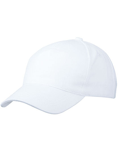 5 Panel Cap Heavy Cotton in White, Größe One Size