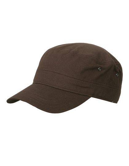 Military Cap in Dark Brown, Größe One Size