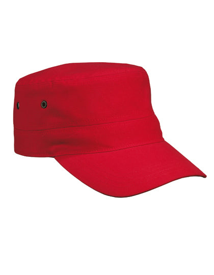 Military Cap in Red, Größe One Size