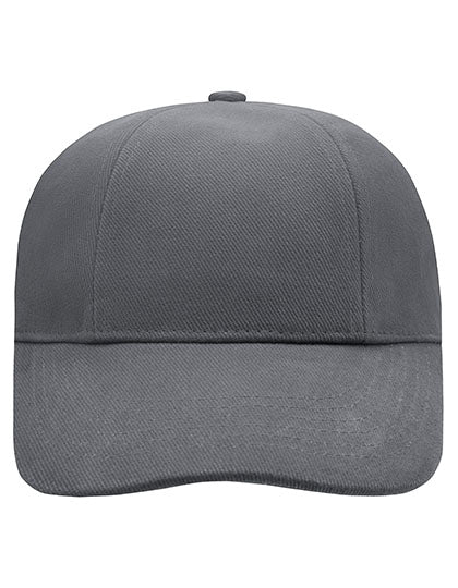 Turned 6 Panel Cap Laminated in Dark Grey, Größe One Size