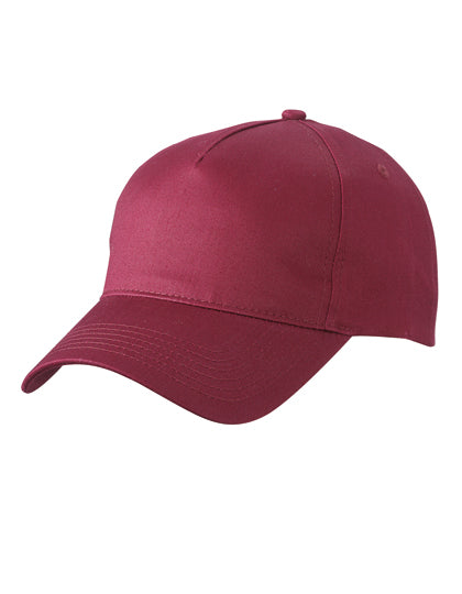 5-Panel Cap in Burgundy, Größe One Size