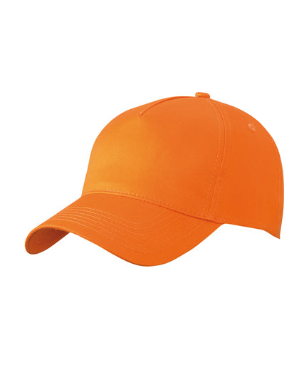 5-Panel Cap in Orange, Größe One Size