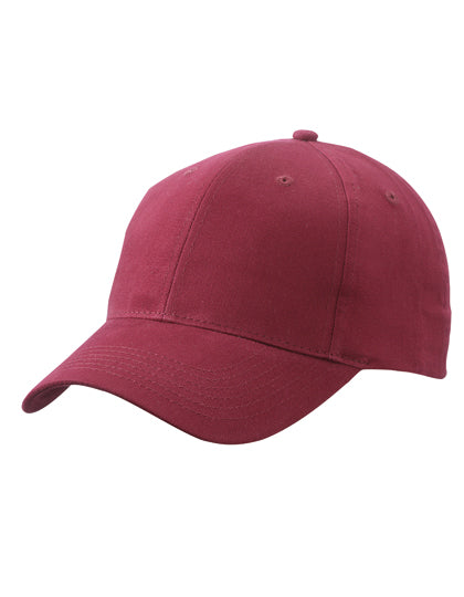 Brushed 6-Panel Cap in Burgundy, Größe One Size