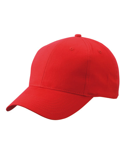 Brushed 6-Panel Cap in Red, Größe One Size