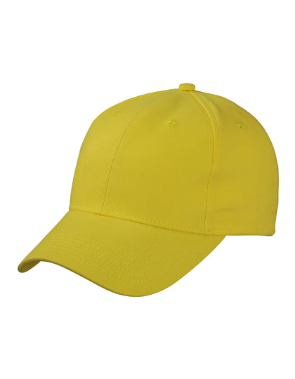 Brushed 6-Panel Cap in Sun Yellow, Größe One Size