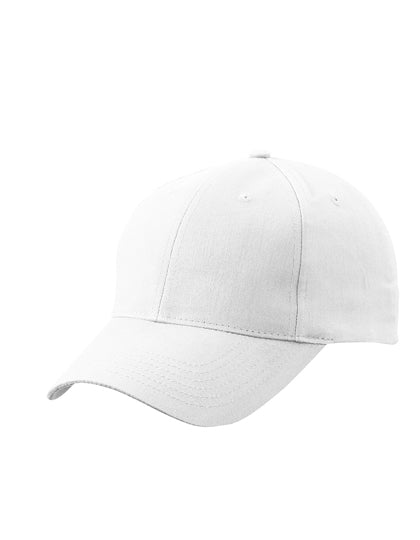 Brushed 6-Panel Cap in White, Größe One Size