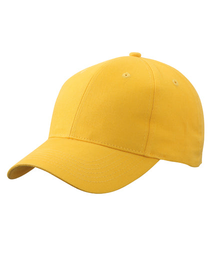 Brushed 6-Panel Cap in Yellow, Größe One Size