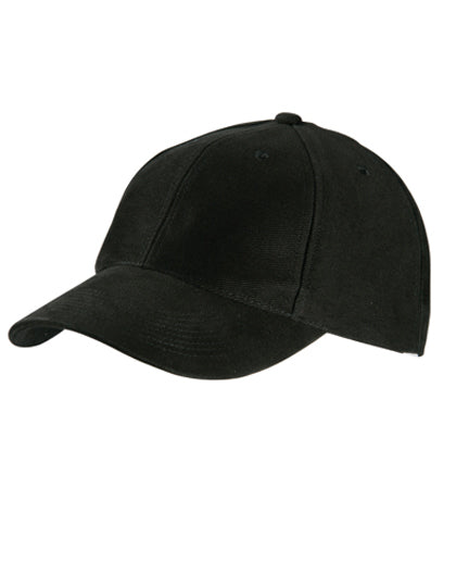 6-Panel Raver Cap Laminated in Black, Größe One Size