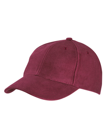6-Panel Raver Cap Laminated in Burgundy, Größe One Size