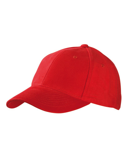 6-Panel Raver Cap Laminated in Signal Red, Größe One Size