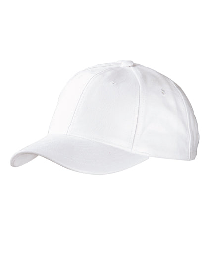 6-Panel Raver Cap Laminated in White, Größe One Size