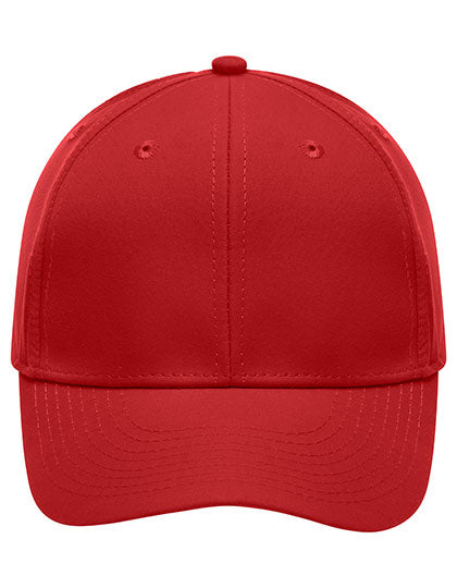 6-Panel Polyester Peach Cap in Red, Größe One Size