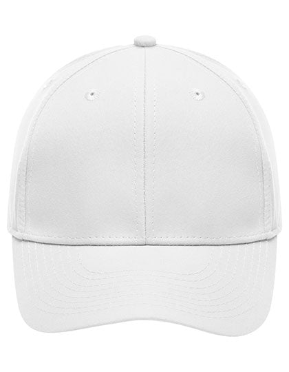 6-Panel Polyester Peach Cap in White, Größe One Size