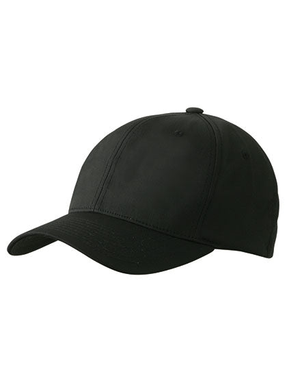 6 Panel High Performance Flexfit® Cap in Black, Größe L/XL (58/59 cm)