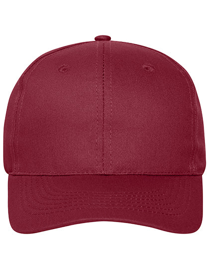 6 Panel Cap Bio Cotton in Burgundy, Größe One Size