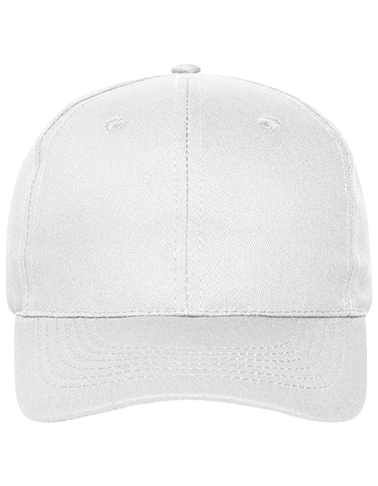 6 Panel Cap Bio Cotton in White, Größe One Size